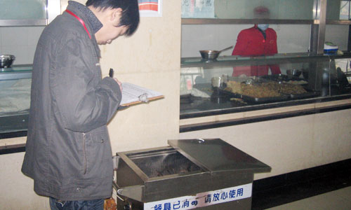 院学生会与后勤服务中心继续合作开展食堂定期检查活动 院学生会与后勤服务中心继续合作开展食堂定期检查活动